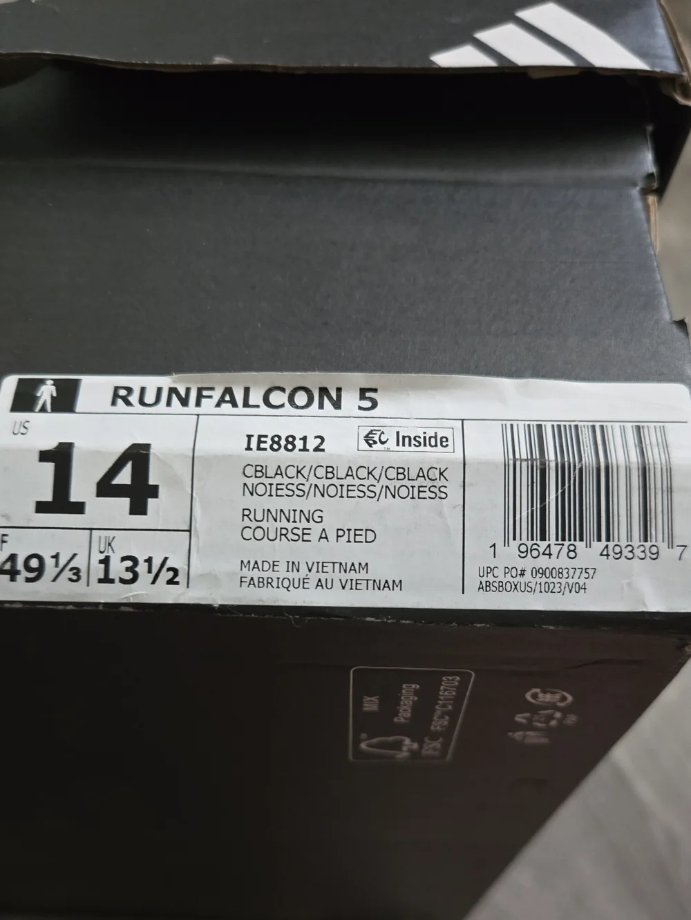 adidas Runfalcon 5 Shoe Box - Black